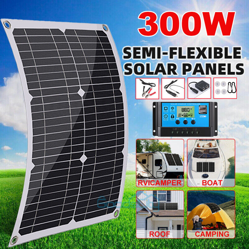 ny 4000W 400W Watt Fleksibelt Solpanel 12V Mono Home RV Rooftop Camping Off-Grid