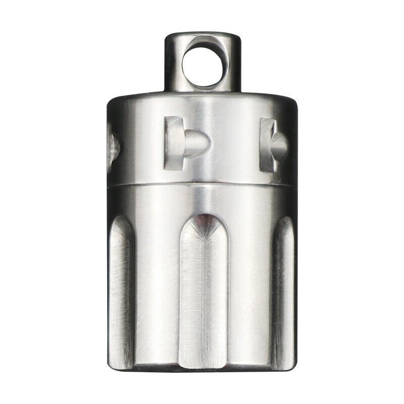 EDC Titanium Alloy Pill Case Holder Container Waterproof Keychain Pendant Gift- 07FC0E-D4 - KOEEK
