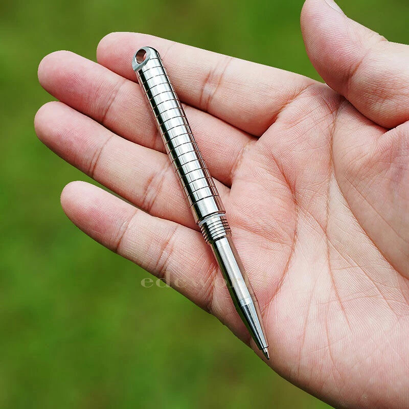 EDC Min TC4 Titanium Keychain Practical Ballpoint Pen Outdoor Travel Pen P-48T 07FC0E-D4 - KOEEK