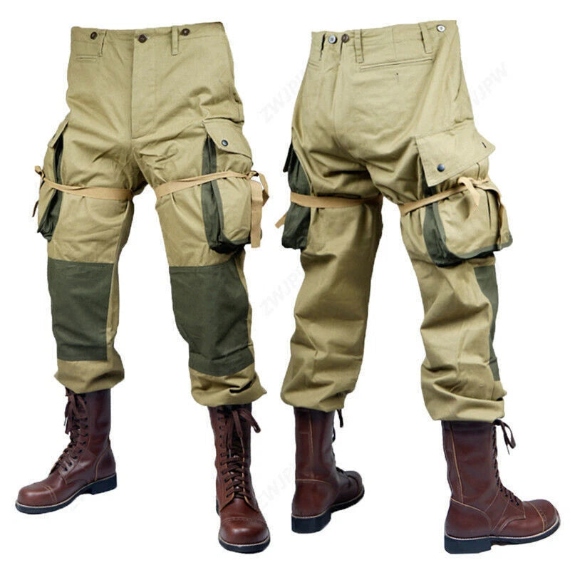 WW2 US ARMY M42 Airborne Paratrooper Officer Casual Men Trousers Cotton Pants 07FC0E-D4 - KOEEK