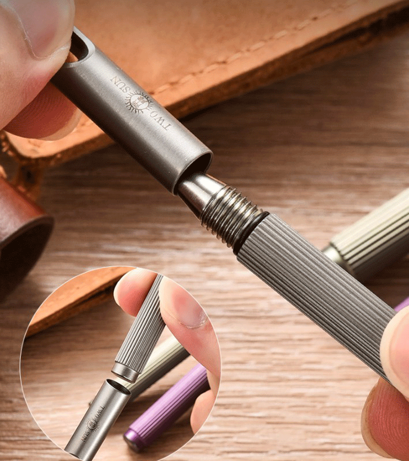 TC4 Titanium Alloy Keychain Ballpoint Pen Pocket Signature Pen Outdoor EDC Tools 07FC0E-D4 - KOEEK