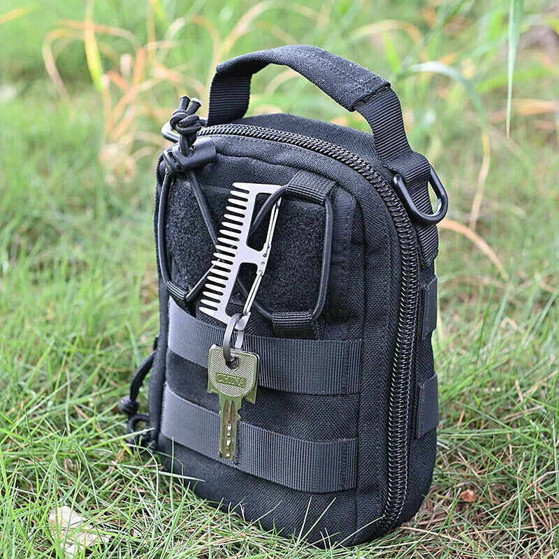 Titanium Ti  Antistatic Comb Unique Fashion Pocket Comb Hair Beard Keychain Comb 07FC0E-D4 - KOEEK