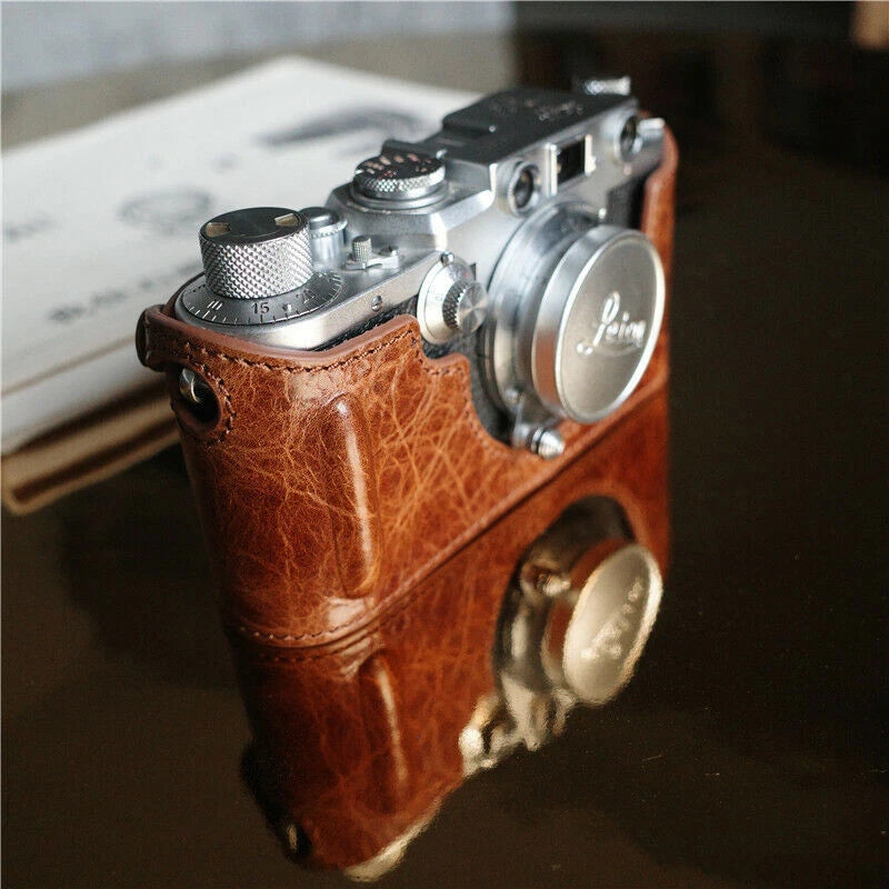 Camera Bag Protective Case  Leather Half Set For Leica IIIF 3F IIIC 3C 07FC0E-D4 - KOEEK