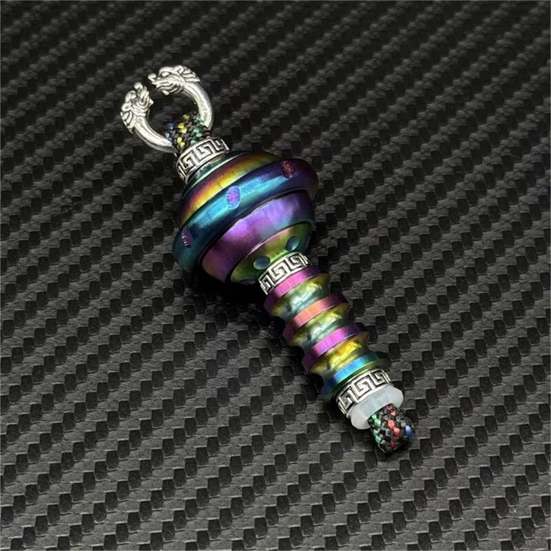 Outdoor Stainless Steel EDC Fidget Spinner Pendant Colorful Metal Pendant 07FC0E-D4 - KOEEK