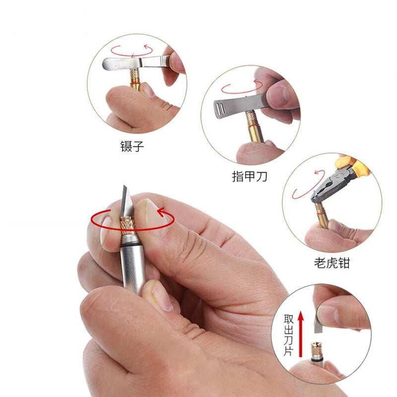 EDC Aluminium Portable Keychain Ball Pen Signatrue Pen Outdoor Travel Camping 07FC0E-D4 - KOEEK