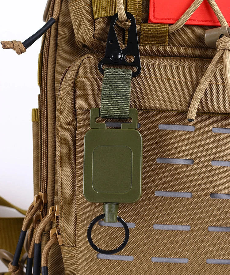 2PCS EDC Outdoor Telescopic Keychain Ring Buckle Anti-theft Backpack Carabiners 07FC0E-D4 - KOEEK
