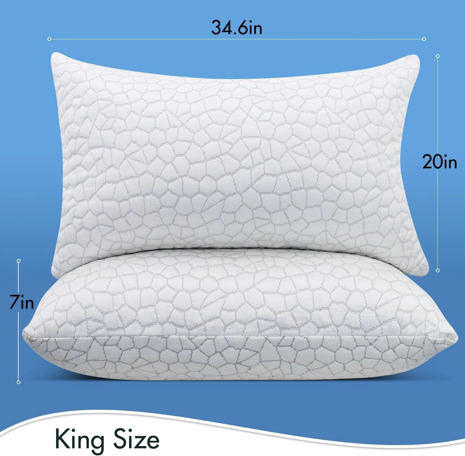 Cool Sleep Pillow Adjustable Cool Pillow with Washable Removable Cover 07FC0E-D4 - KOEEK