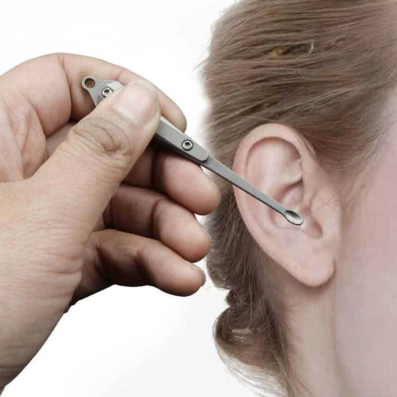 EDC Large Titanium Alloy Earwax Cleaner Ear Pick Wax Remover Spoon Clean Health 07FC0E-D4 - KOEEK