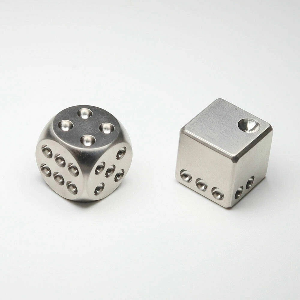Solid TC4 Titanium Alloy Creative Dice EDC Toys KTV Entertainment Supplies Gifts 07FC0E-D4 - KOEEK