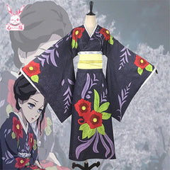 Demon Slayer Tamayo Women Girl Anime Cosplay Costume Kimono Cloak Suit Halloween 07FC0E-D4 - KOEEK