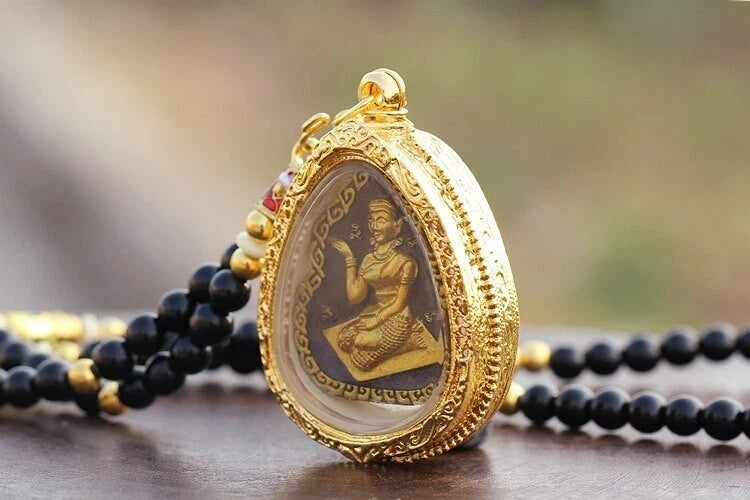 Temple Talisman Wealth Money GOOD LUCK BLESS Buddha Pendant Amulet Belief 07FC0E-D4 - KOEEK