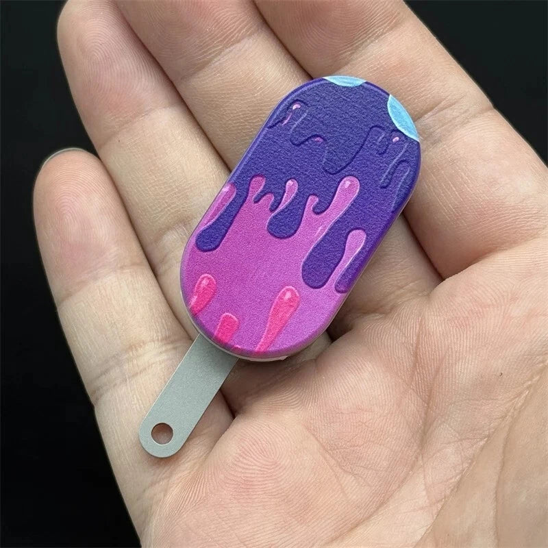 Creative Ice Cream Fidget Slider EDC Metal Push Haptic Slider Kawaii Fidget Toy 07FC0E-D4 - KOEEK
