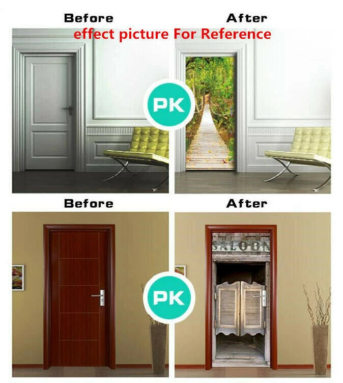 3D Self-adhesive Wrap Wall Art Spaceship Space Station Murals Door Sticker Decal 07FC0E-D4 - KOEEK