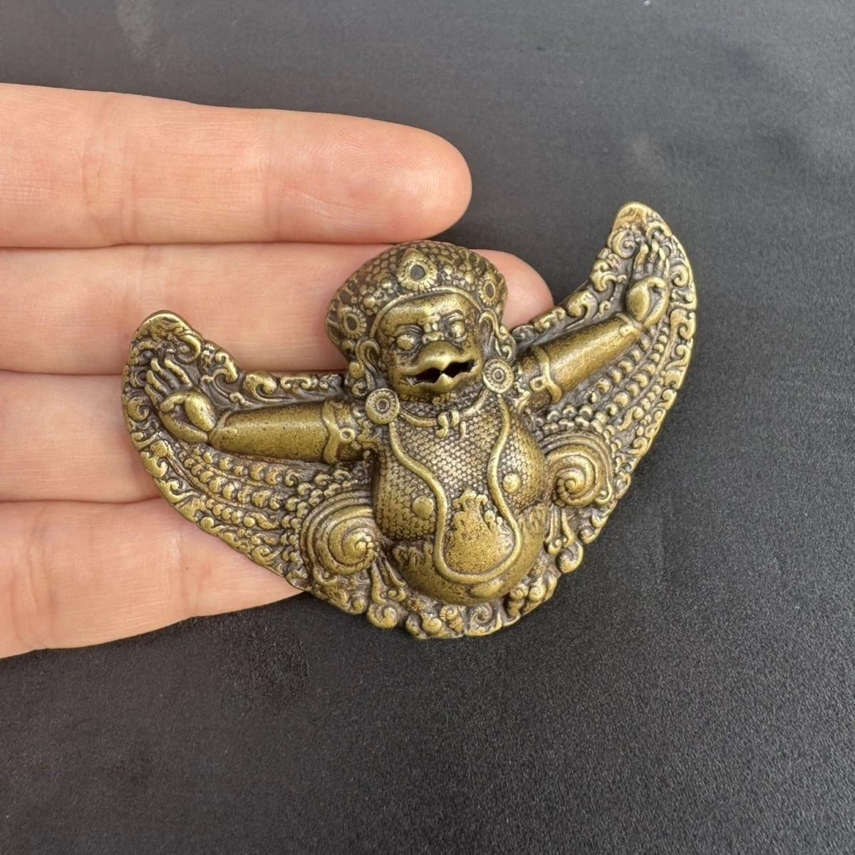 Tibetan Copper Garuda Pendant Amulet Bird Necklace Collectible 07FC0E-D4 - KOEEK