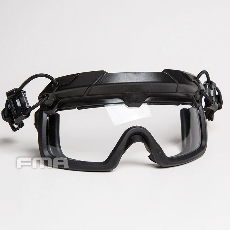 FMA Tactical Helmet Goggles Anti-fog Transparent 3MM Lens Rail Clips FAST Helmet 07FC0E-D4 - KOEEK