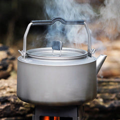 Outdoor 600ml Titanium Kettle Camping Travel Light Tea Kettle Coffee Pot 07FC0E-D4 - KOEEK