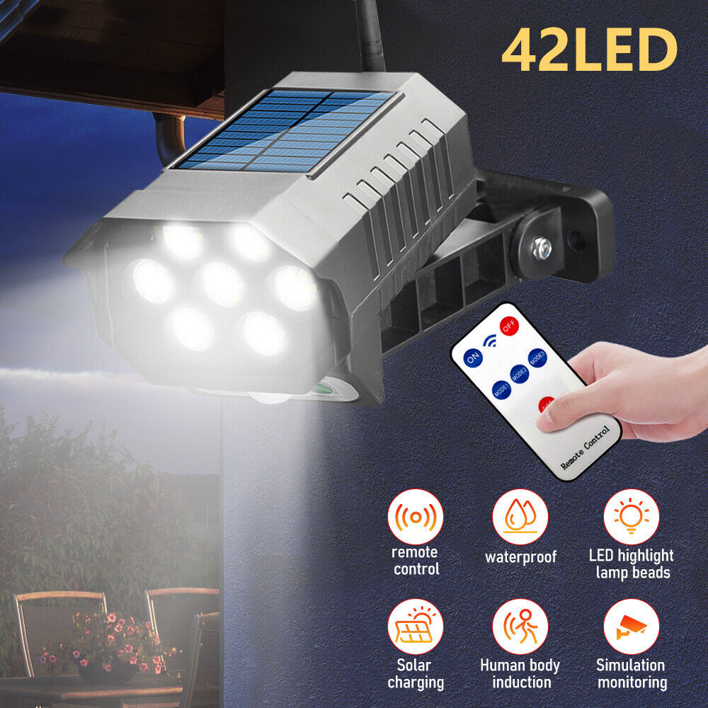 ny Luz LED Solar Para Exterior Con Sensor De Movimiento Jardin Patio Casa Lampara