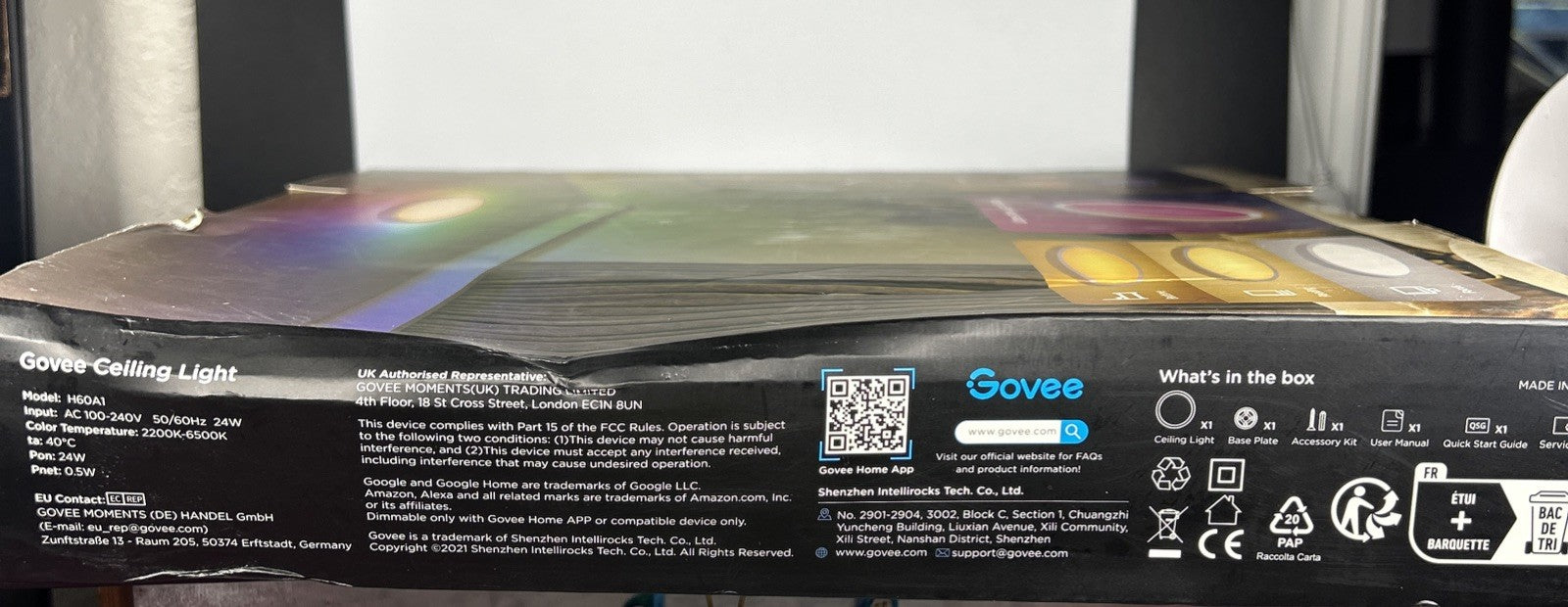 2 Govee Smart Ceiling Light, RGBIC LED Ceiling Light Fixture, 2400LM Flush Mount GOVEE - KOEEK