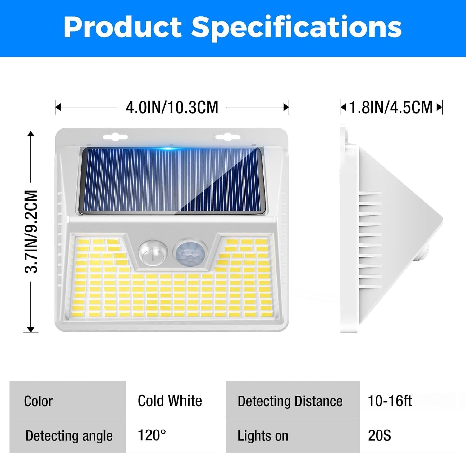 new Peasur Solar Powered Lights Outdoor Motion Sensor, 2 Pack 2 Pack, White Frame PEASUR - KOEEK