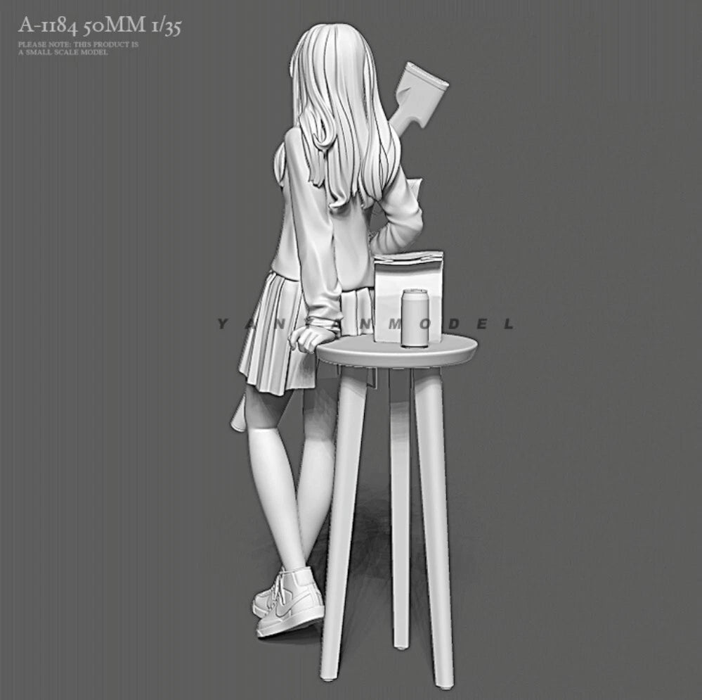 1:35 resin figure model Future Machine Gunner Girl Unassembled unpainted 07FC0E-D4 - KOEEK