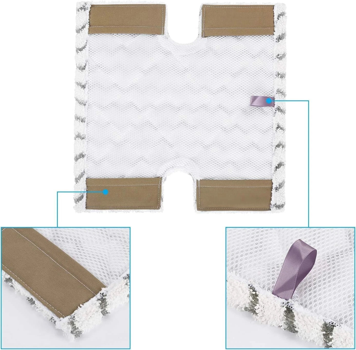 4-pack replacement steam mop pads for Shark Lift-Away Pro 07FC0E-D4 - KOEEK