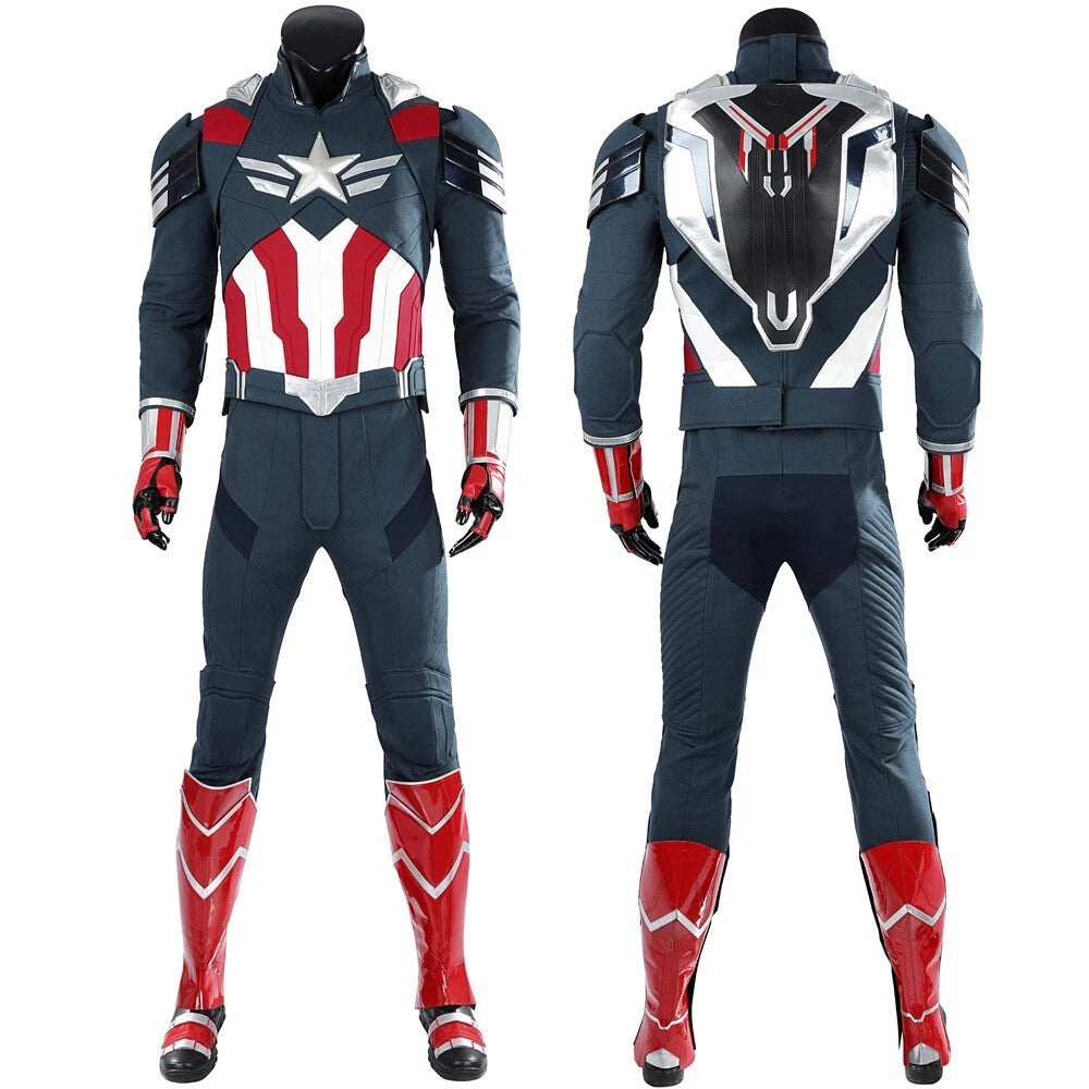 Captain America Brave  World Jumpsuit Falcon Wilson 3D Outfit Cosplay Costume 07FC0E-D4 - KOEEK