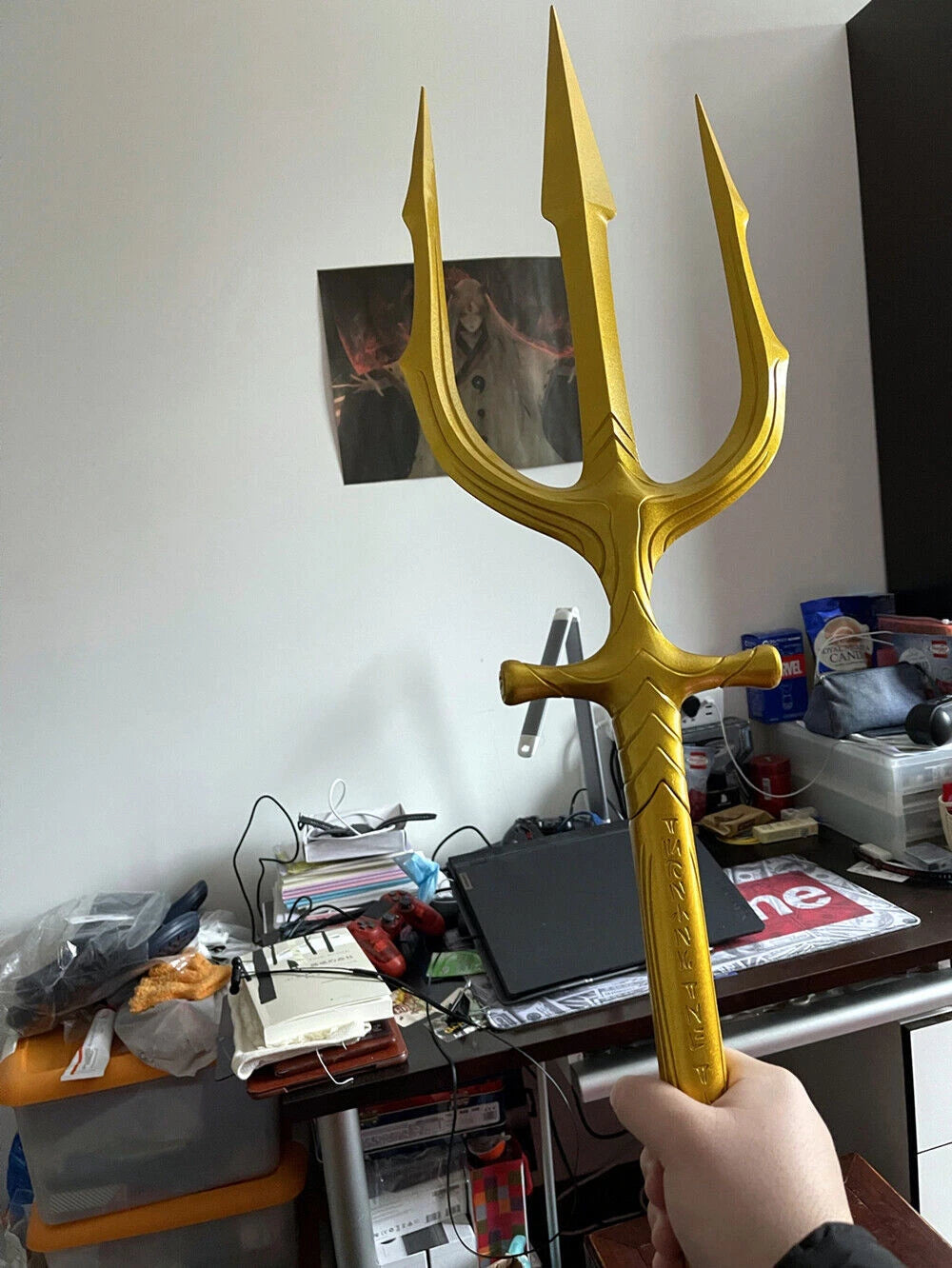Aquaman Trident 1:1 Alloy Weapon Cosplay Prop Model Replica Collection Gift 83" 07FC0E-D4 - KOEEK