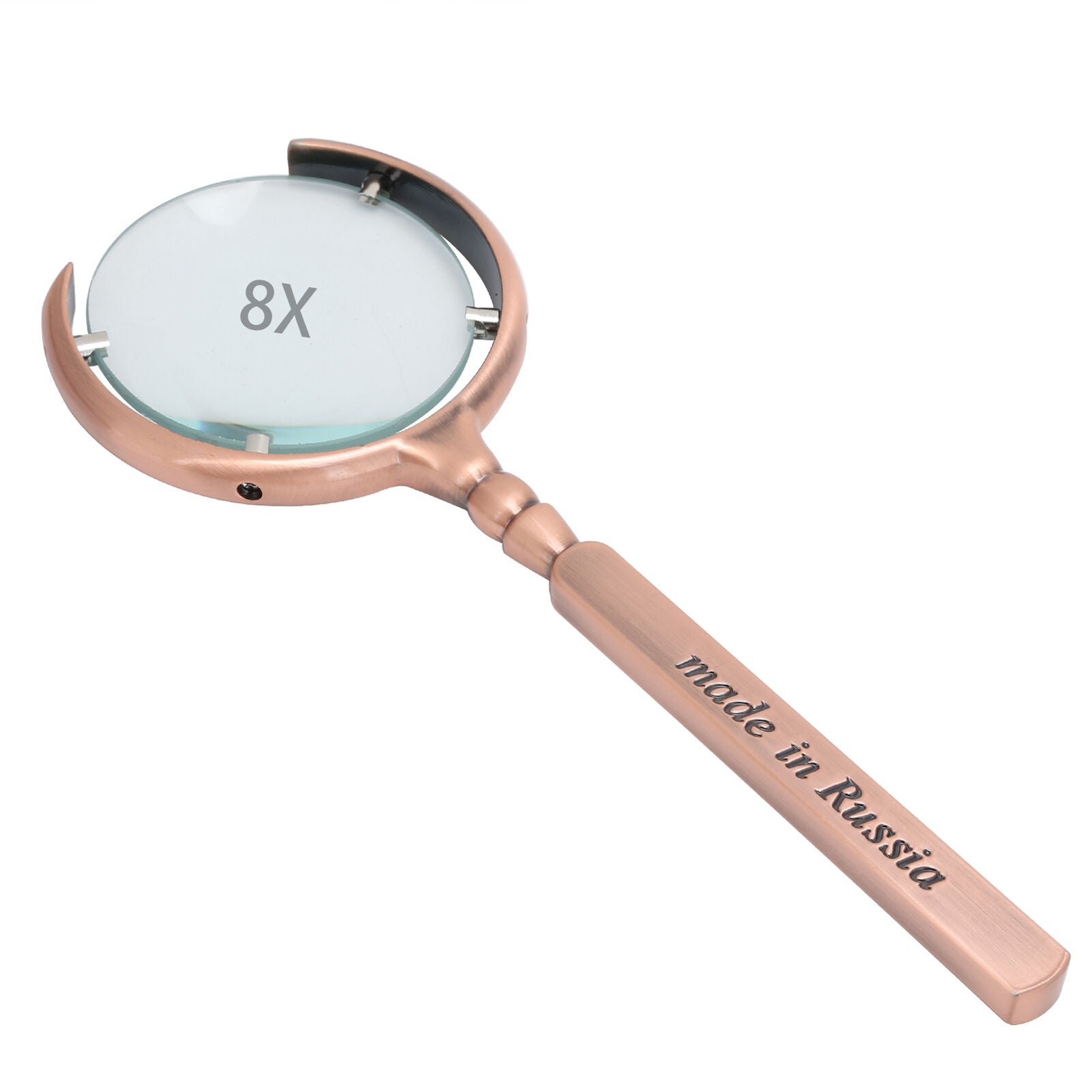 new Portable Handheld Magnifier X8 Magnifying Glass 60mm Lens Dia Bronze For Rea AP9 koeek - KOEEK