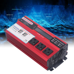 new 500W Car Sine  Inverter Kit With 3 AC110V US Sockets 4 USB Ports LCD Display koeek - KOEEK