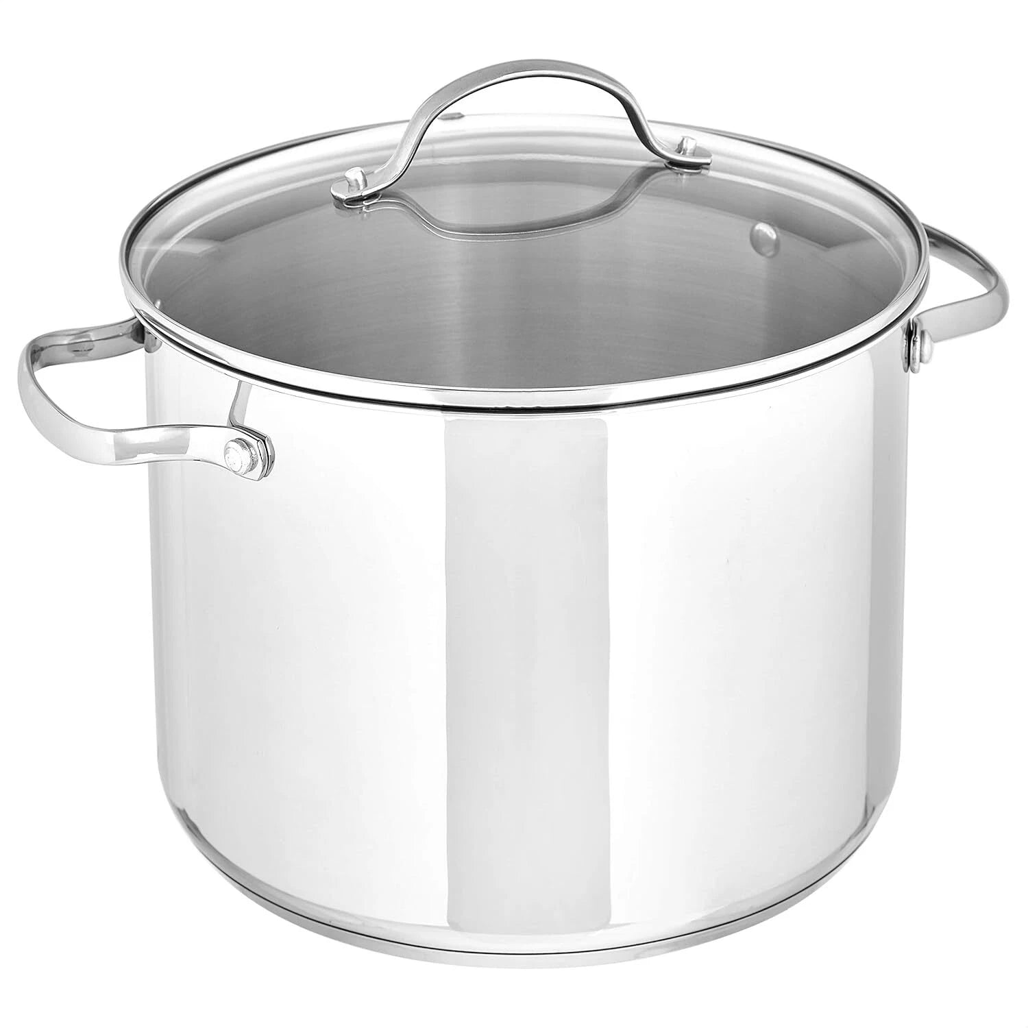 - 8-Quart Stainless Steel Stock Pot with Lid, Silver 07FC0E-D4 - KOEEK
