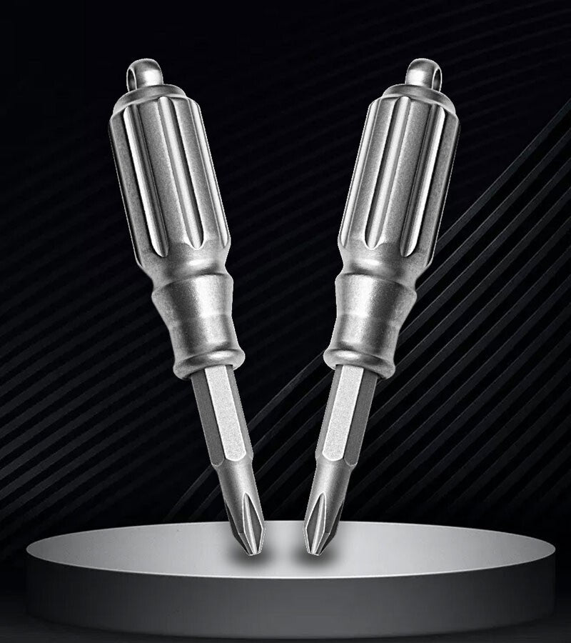 EDC Mini Titanium S2 Steel Screwdriver Portable Keychain Outdoor Pocket Tool Toy 07FC0E-D4 - KOEEK