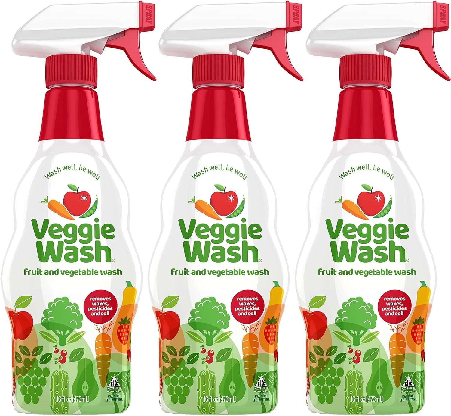 new Veggie Wash Fruit and Vegetable Wash, Produce 16 Ounce (Pack of 3) VEGGIE WASH - KOEEK