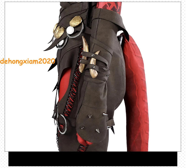 Baldur's Gate 3 Karlach Game Cosplay Costume Full Set Women's Bodysuit Outfits 07FC0E-D4 - KOEEK