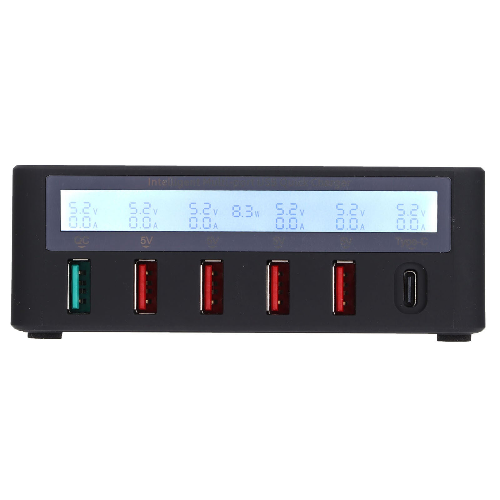 new (black)USB Charging Station 6Port Smart USB Charger Power Fast Charger For koeek - KOEEK