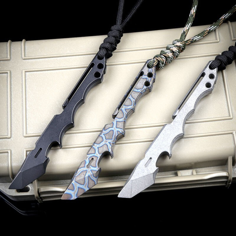 EDC Titanium Alloy Pocket Outdoor Multi Tools Pry Bar Crowbar Opener Cutter Tool 07FC0E-D4 - KOEEK