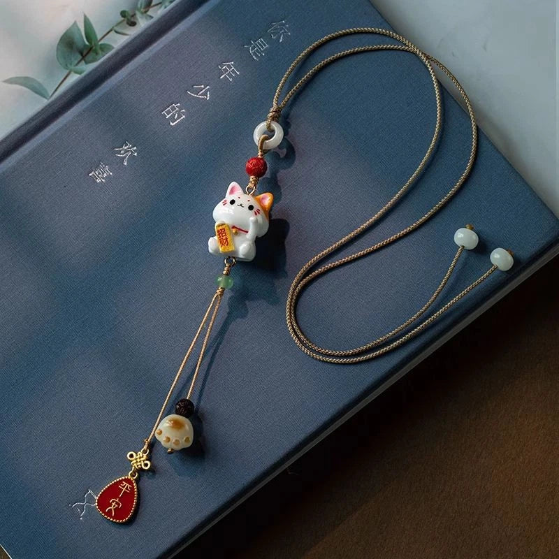 Cat Car Hanging Ornament Interior Rearview Mirror Pendant Accessory 07FC0E-D4 - KOEEK