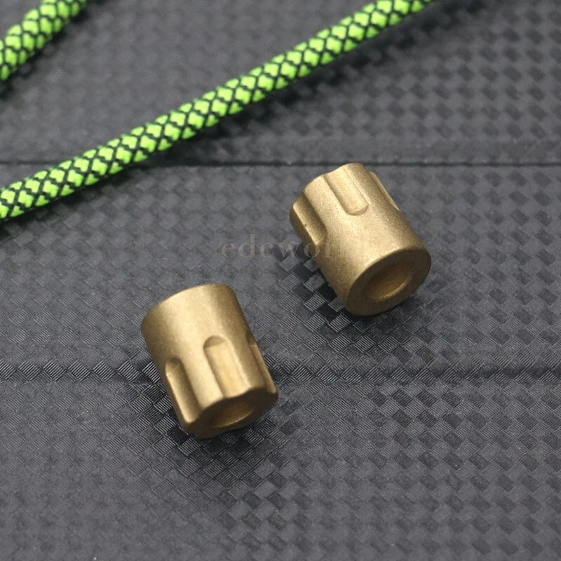 Outdoor Solid Brass Cartridge Knife Lanyard Bead Parachute Cord Pendant EDC DIY 07FC0E-D4 - KOEEK