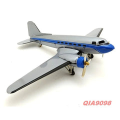 Hand-Made Douglas DC-3 Airliner Wind-up Tin Toy Decoration Adult Collection 07FC0E-D4 - KOEEK