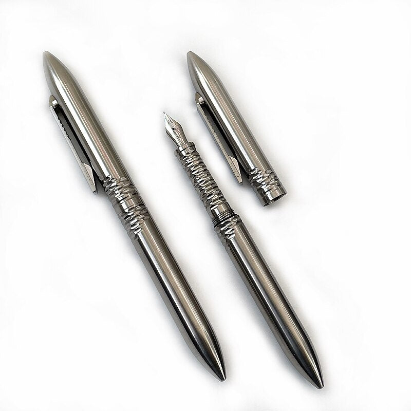 Titanium Fountain Pen EDC Business Office Student Signature Stationery Pen Gift 07FC0E-D4 - KOEEK