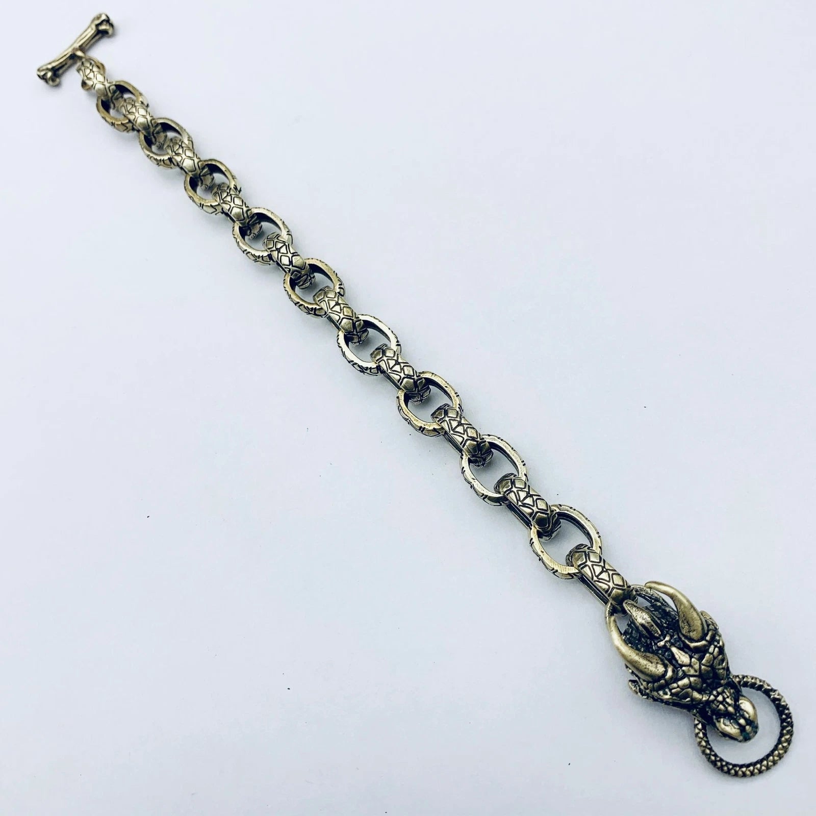 Solid Brass Handmade Vintage Bracelet Men's Bracelet Different Styles EDC Gifts 07FC0E-D4 - KOEEK