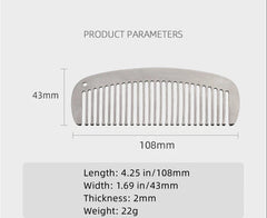 Women Titanium Alloy Comb Hair Beard Pocket Comb Portable Anti-static EDC Combs 07FC0E-D4 - KOEEK