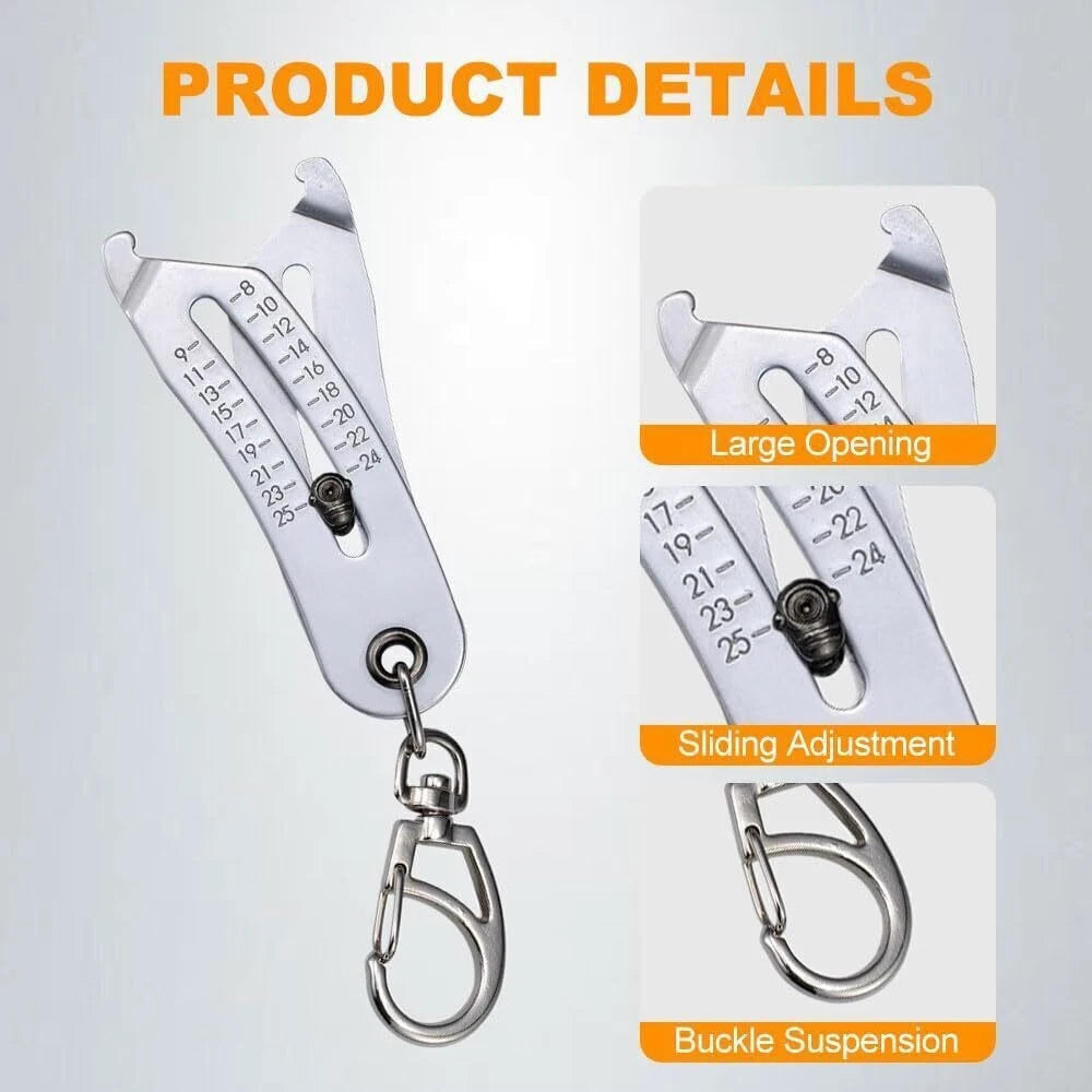 Portable Precise Thread Size Checker Keychain Nut and Bolt Checker Keychain * 07FC0E-D4 - KOEEK