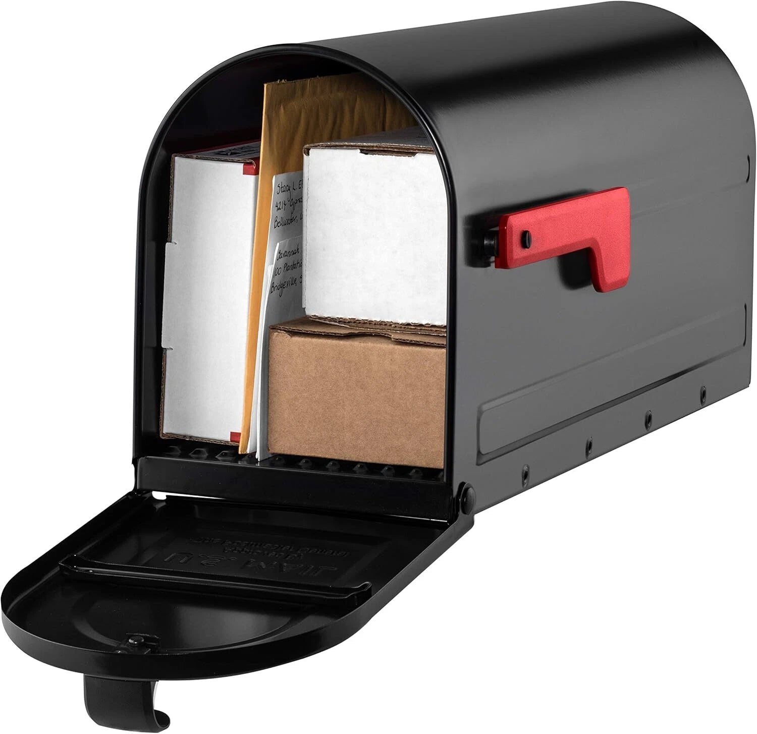 Mounted Mailbox and Floor Post Kit, Medium, Black 07FC0E-D4 - KOEEK