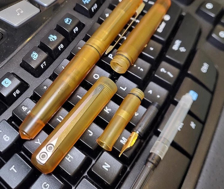 Imported PEI Titanium Alloy Schmidt Nib Fountain Pen Pocket Signature PenEDC 07FC0E-D4 - KOEEK