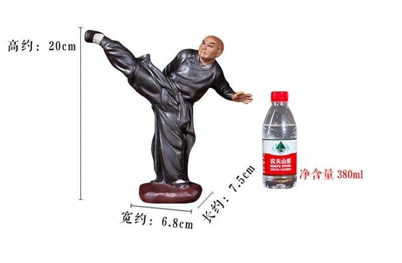 4PCS Set Chinese Kung Fu Shaolin Monk Ceramics Material Arts Figure Home Decorat 07FC0E-D4 - KOEEK