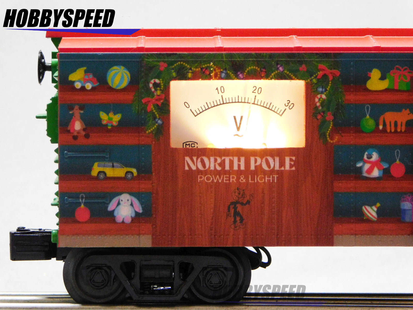 MTH RAILKING NORTH POLE CHRISTMAS POWER METER BOXCAR O GAUGE car 30-71185 MTH - KOEEK