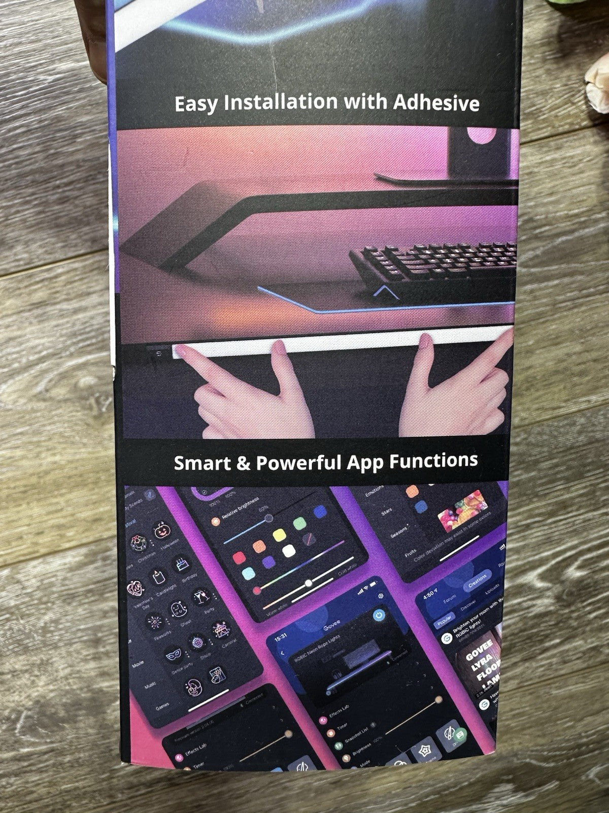 Govee - RGBIC LED Neon Rope Light for Desks 6.5ft - H61C2  Unopened Box Gamer GOVEE - KOEEK