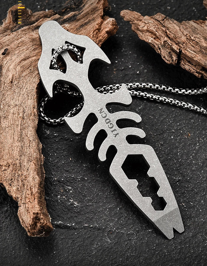 Titanium Pry Bar Crowbar Bottle Opener Wrench EDC Portable Multi Tools 07FC0E-D4 - KOEEK