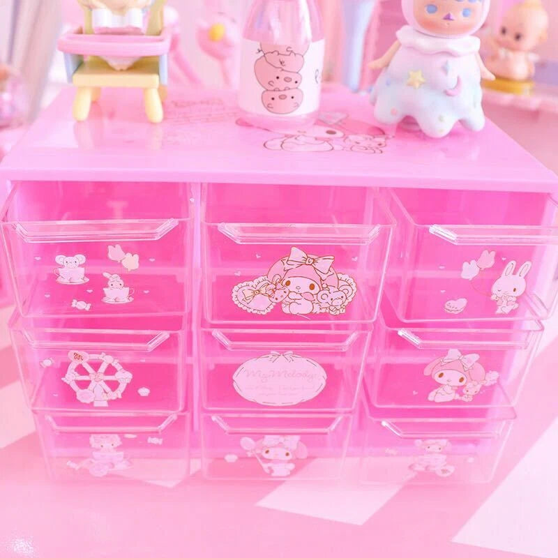 Pink My Melody Desk Jewelry Box Case Storage Organizer Case Stationery Box Cute 07FC0E-D4 - KOEEK