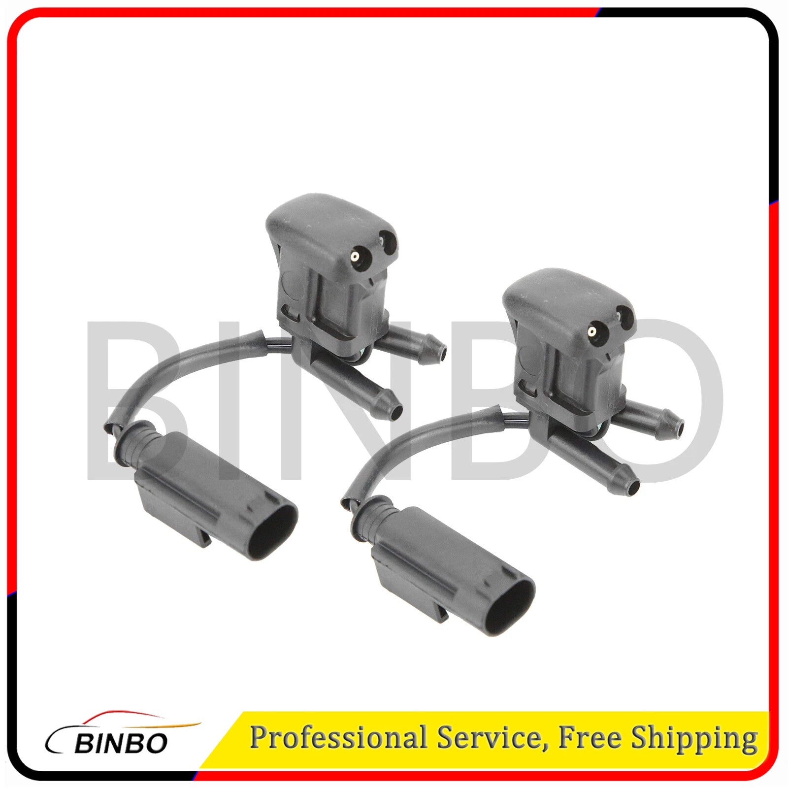 2PCS Windshield Washer Nozzles with Heating 61668361042 for 97-03 BMW 540i 4.4L 07FC0E-D4 - KOEEK
